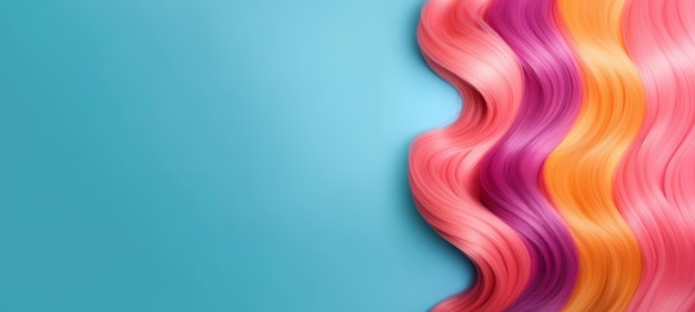 Hair colouring colorful banner Generate Ai