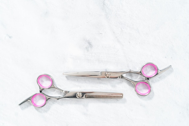 Photo hair cutting scissors