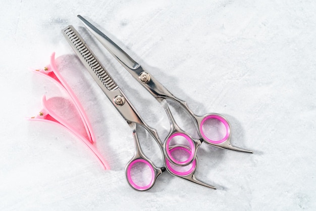 Photo hair cutting scissors