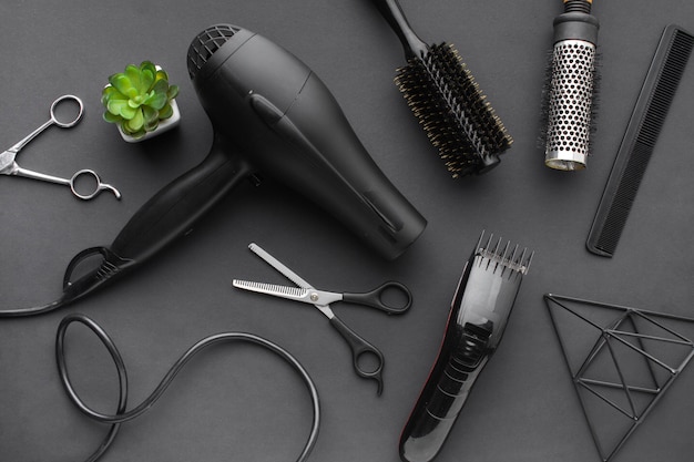 Hair dryer and trimmer top view