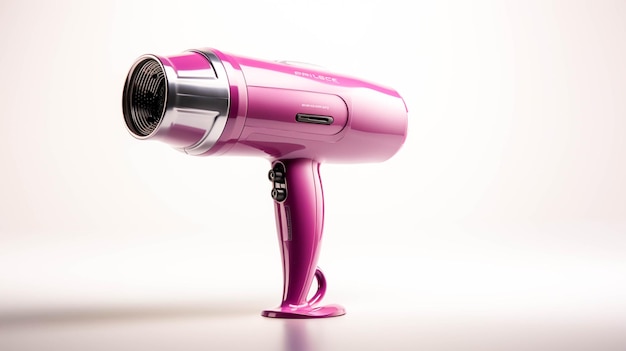 Hair dryer on white background