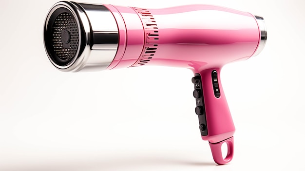 Hair dryer on white background