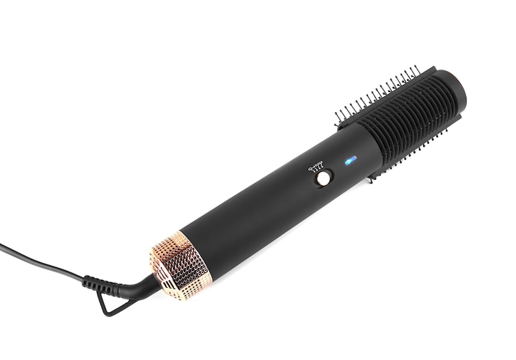 Photo hair dryer with comb brushing