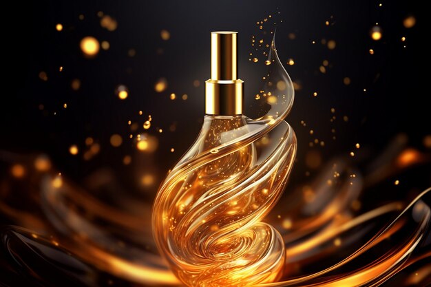 Hair follicle oil cosmetics with spiral and drops