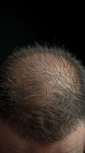 Photo hair health adult male coping with baldness alopecia and hairline vertical mobile wallpaper