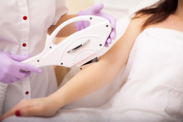 Hair removal cosmetology procedure