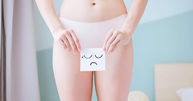 Hair removal unhealthy womb concept