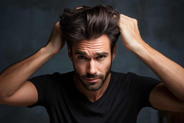 Photo hair restoration treatment male style