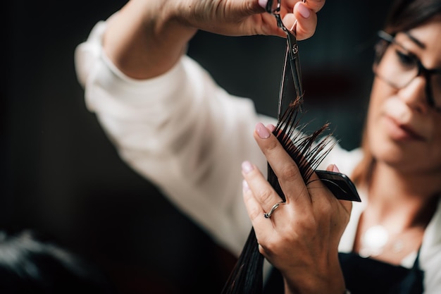 hair salon beautiful young woman