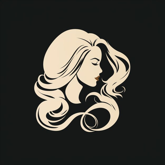 The hair saloon logo design