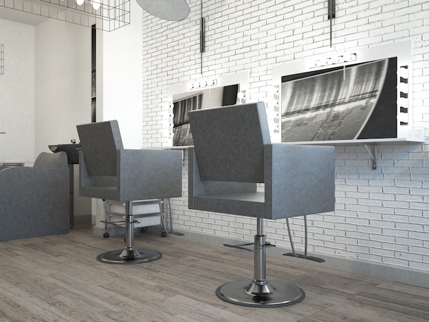 Hair style saloon hairdresser interior