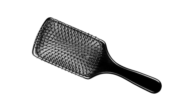 Photo hairbrush on white background