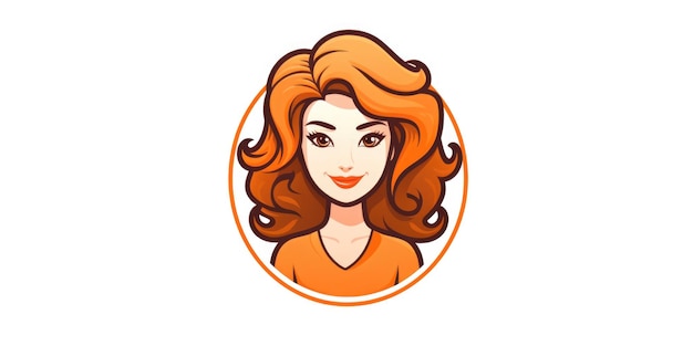 Hairdresser mascot for a company logo line art Generative AI