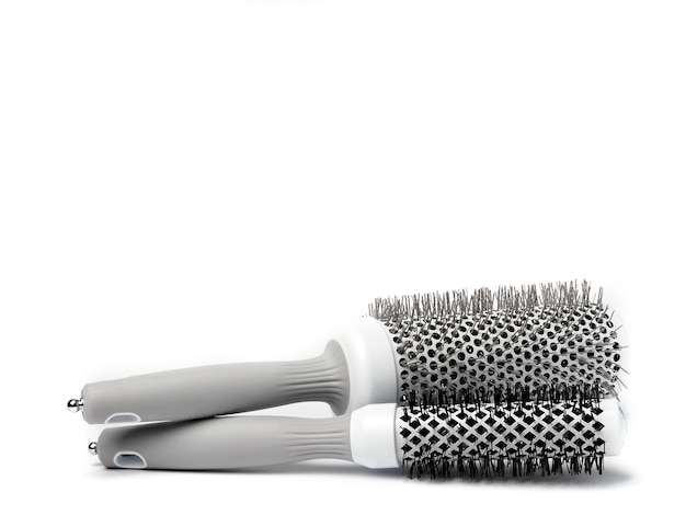 Photo hairdresser tools in beauty salon on white background