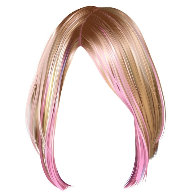 hairstyle blonde pink wig