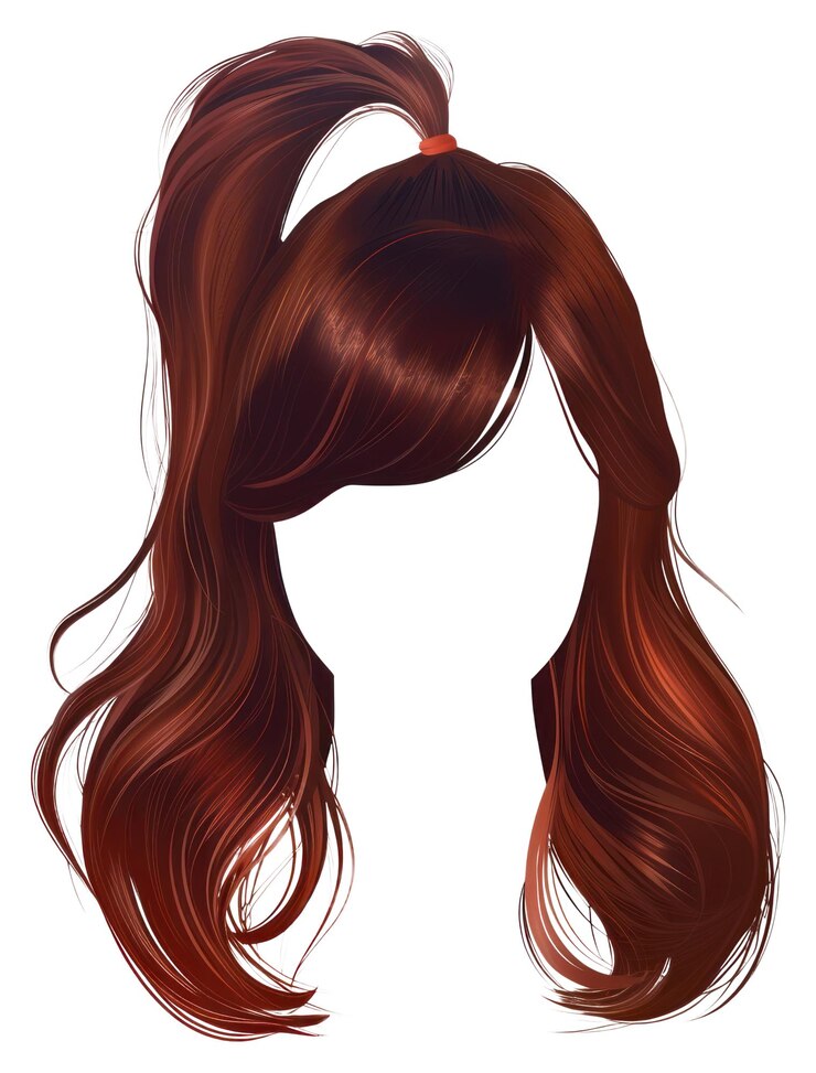 Photo hairstyle ponytail adult brown
