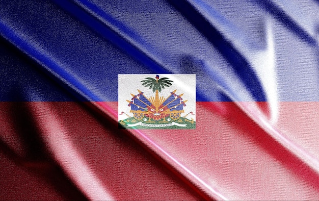 Haïti 3d vlag, prachtige landvlag in de wereld, achtergrond, banner, poster, abstract.