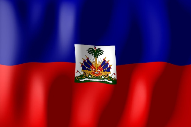 Haiti rippled country flag