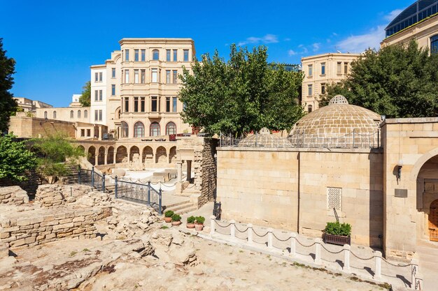 Haji Bani Hammam, Arcades and Religious Burial Place in the Old City in Baku, Azerbaijan. Inner City is the historical core of Baku and UNESCO World Heritage Site.