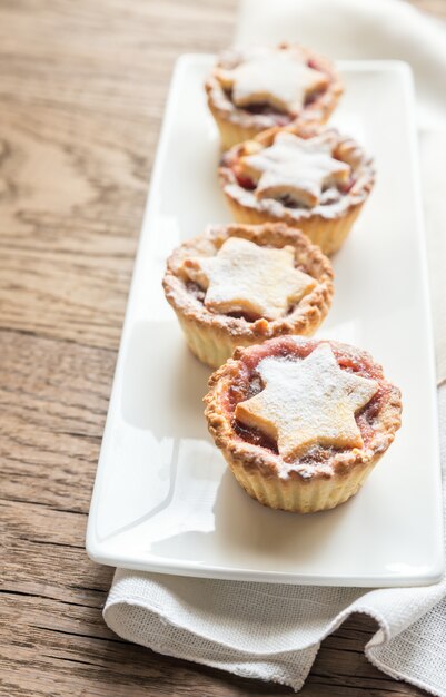 Hak taarten met kerstboomtak fijn