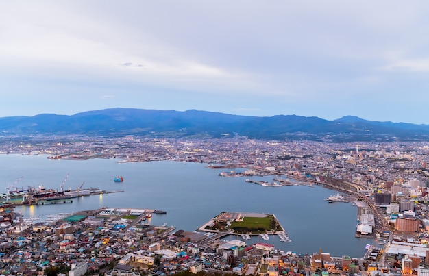 Hakodate City view from Mountain Hakodate