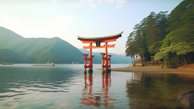 Hakone Shrine near Lake Ashi Japan