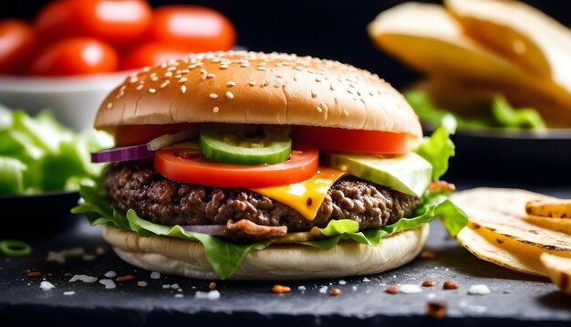 halal burger beef with cheese