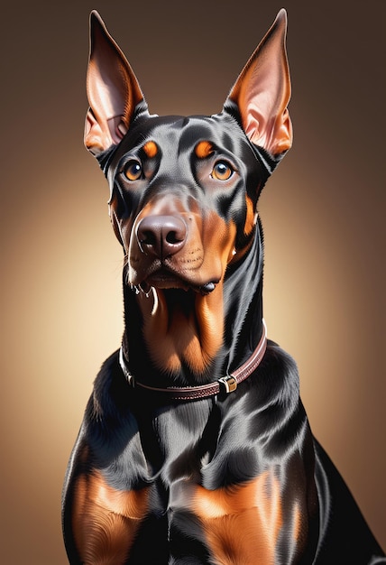 Half body dog portrait