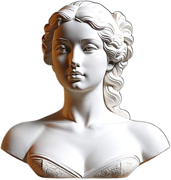 Фото half body plaster statue sculpture