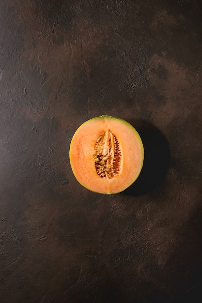 Half of Cantaloupe melon