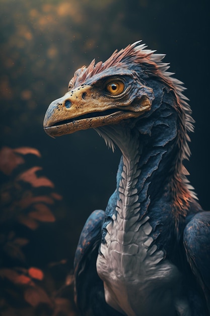 A half chicken dinosaur