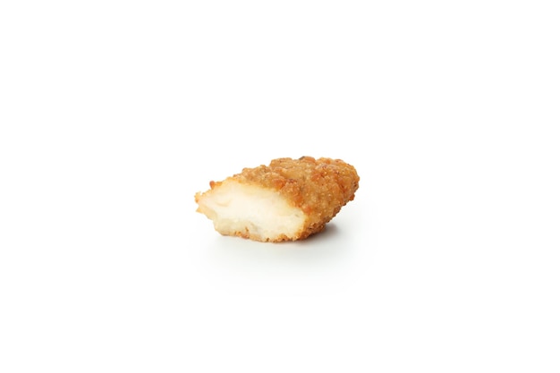 Half of chicken strip isolated on white background