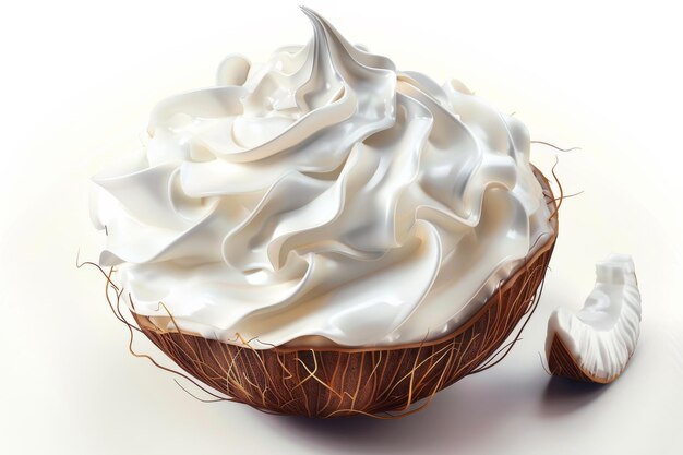 Half Coconut Filled with Smooth Coconut Cream