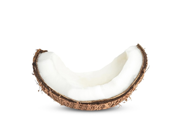 Half Coconut isolated on white background