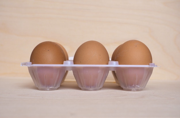 Half dozen eggs carton