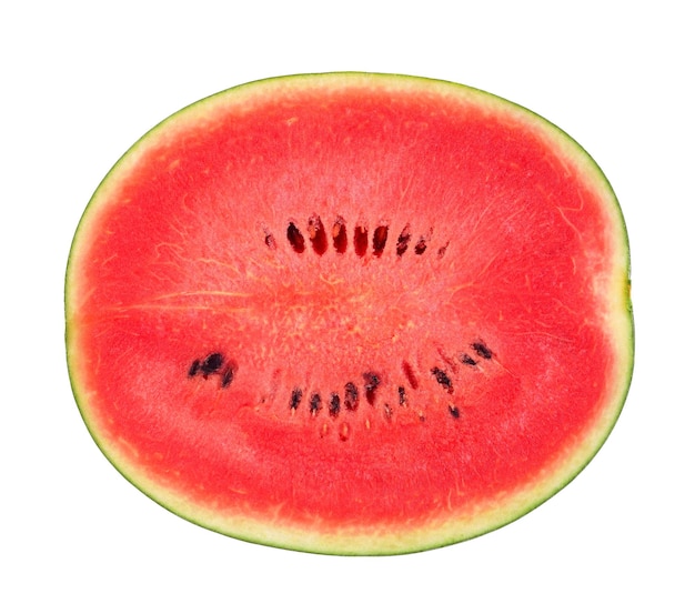 Photo a half of fresh watermelon isolated on white background