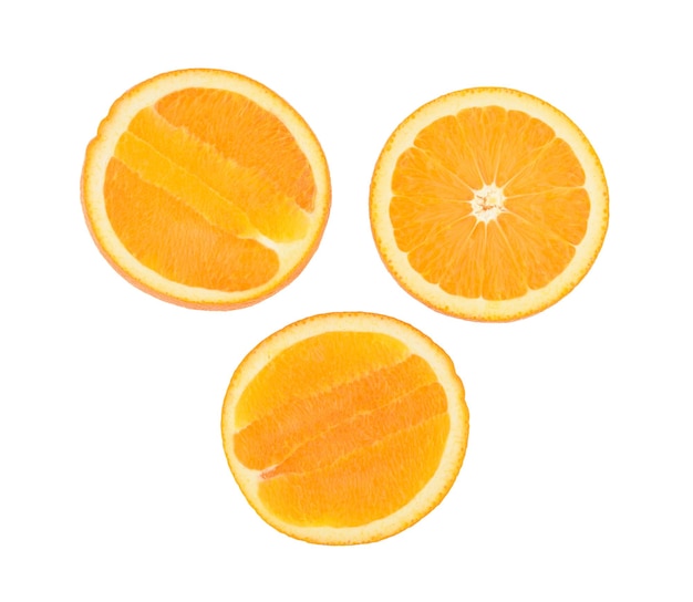Photo a half of orange isolated on white background
