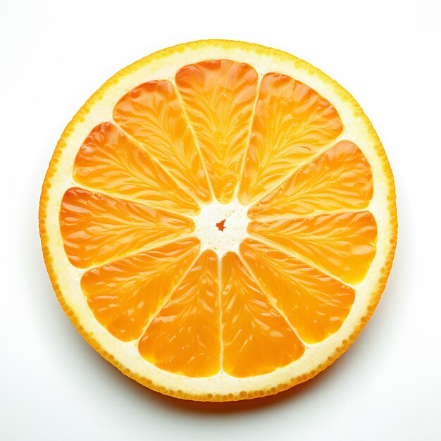 half of an orange that is cut in half Generative AI