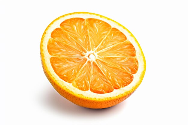 половинка апельсина на белой поверхности