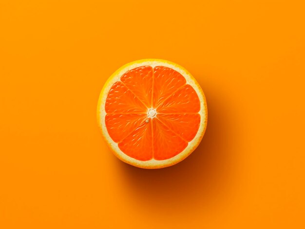 Photo a half of an orange with a white center.