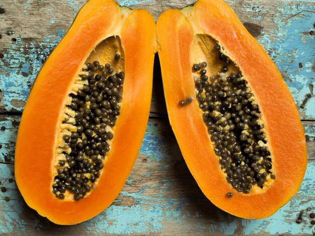 Half Ripe Papaya Fruit Seeds