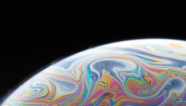 Half soap bubble ball abstract background