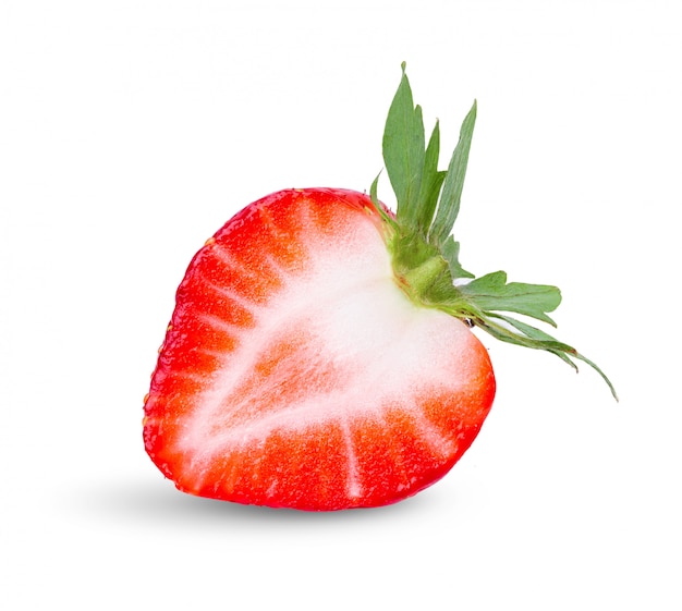 Half strawberry isolated