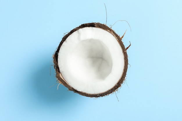 Half tropical coconut on color