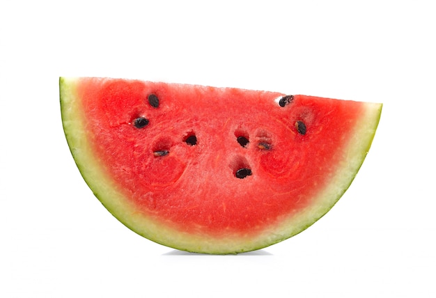 Half of watermelon on white