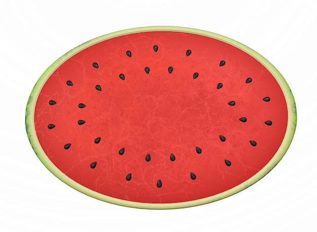 Half watermelon with isolated on white background 3drendering