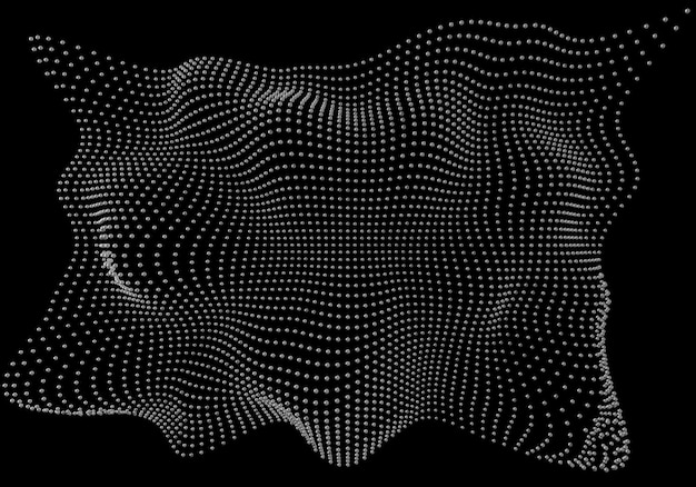 halftone pattern overlay 3d abstract shape design element curved rectangle