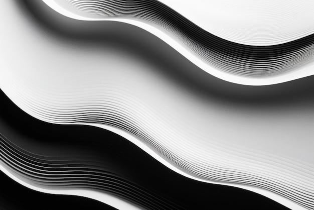 halftone pattern waves white background artistic monochromatic black and white colors abstract