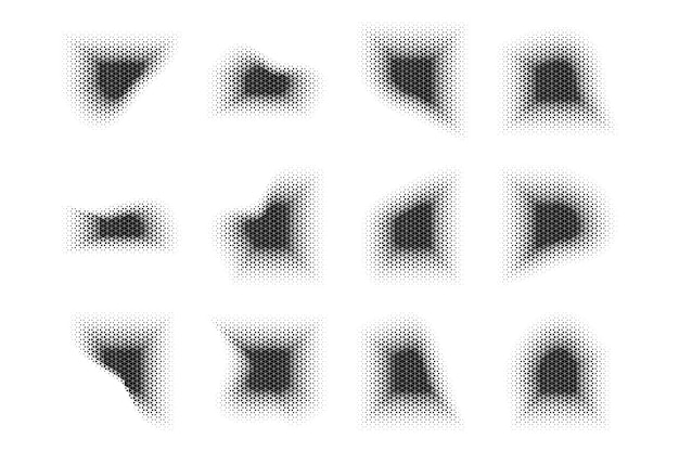 Halftone Triangle Pattern Reprographic Technique for Simulating Background Set