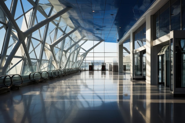 Hall of the modern airport